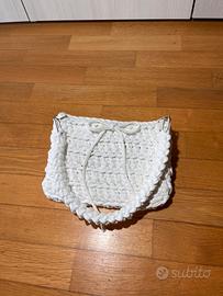 borsa a spalla bianca