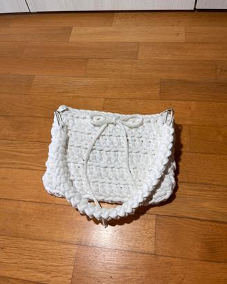 borsa a spalla bianca