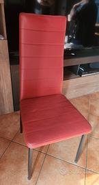 Sedie Similpelle rosse 