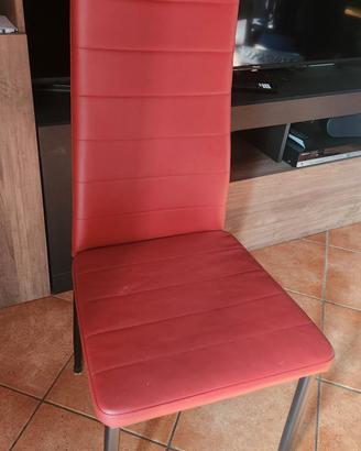 Sedie Similpelle rosse 