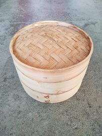 Vaporiera in bamboo
