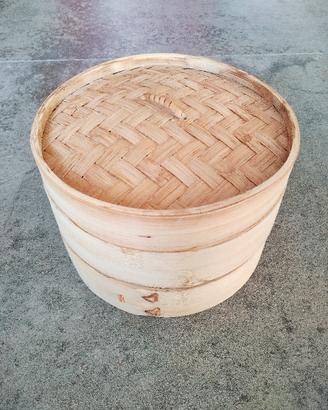 Vaporiera in bamboo