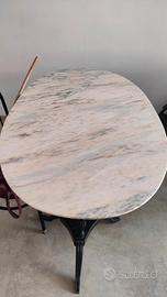 tavolo vintage marmo legno