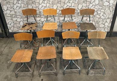 Sedia da officina regolabile vintage