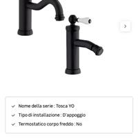 Set rubinetti Jacuzzi nero opaco Nuovi