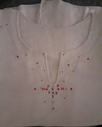 Camicia da notte in canapa anni 70 nuova vintage