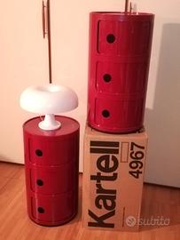 Kartell Mobiletti Contenitori Rosso-Bordeaux
