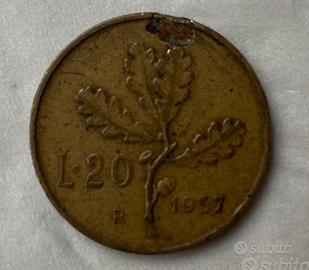 Lire 20 del 1957