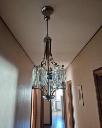 raro lampadario vintage design Oscar Torlasco 70'