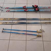 COPPIA DI SCI con e Senza Attacchi + Bastoni