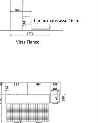 Struttura Letto Singolo con 2 Reti NUOVO