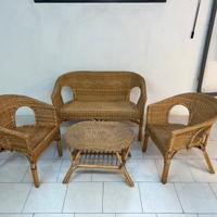 Salotto in vimini (2 set disponibili)
