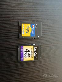 scheda SDHC e scheda Sd Adapter
