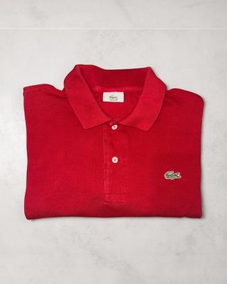 Polo Lacoste Rossa  - Taglia 7(XXL)