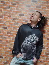 TIGRE FELPA MAGLIETTA STAMPA