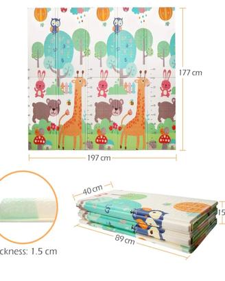 Bammax Tappeto Pieghevole Bambini, Doppio lato