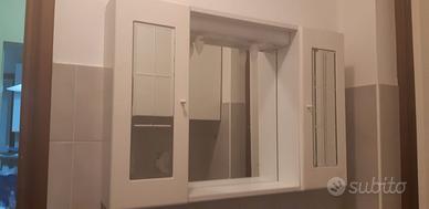 Specchio da bagno con 2 antine e luci