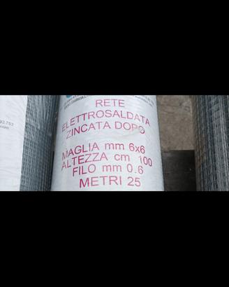 rete elettrosaldata zincata 6x6mm