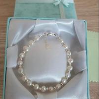 Bracciale in argento 925 e perle naturali 