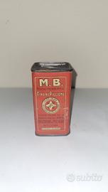 Antica latta polvere da sparo "M.B." 100 gr