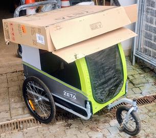 Rimorchio Bici per Cani ZETA LARGE Verde