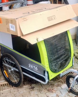 Rimorchio Bici per Cani ZETA LARGE Verde