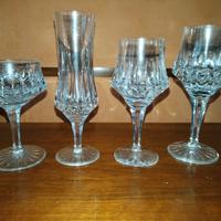 SERVIZIO CALICI IN CRISTALLO MOLATO D'EPOCA