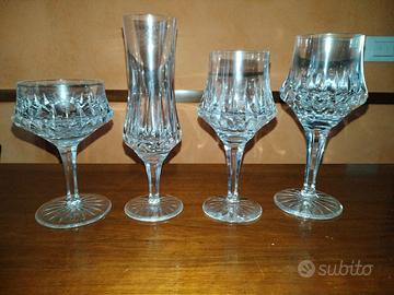 SERVIZIO CALICI IN CRISTALLO MOLATO D'EPOCA