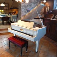 Pianoforte a coda laccato bianco lucido