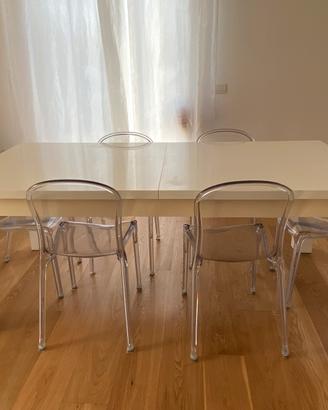 Tavolo bianco 2 m x 1 m allungabile