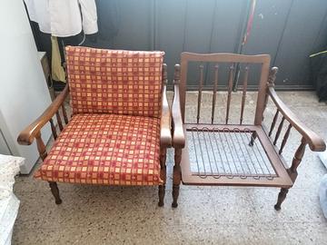 poltrone basse in legno