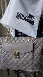 borsa grigia love moschino grande 
