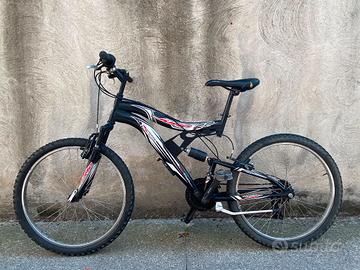 Bici Mountain bike da 24" biammortizzata