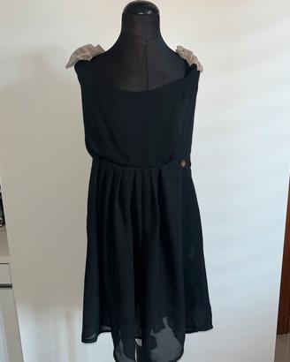 abito nero con incrocio sulla schiena taglia L