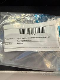 Set 20 forcine per capelli da sposa – con perle e