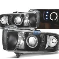 FARI PER DODGE RAM 94-01 LED OCCHI ANGELI NERO