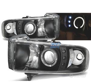 FARI PER DODGE RAM 94-01 LED OCCHI ANGELI NERO