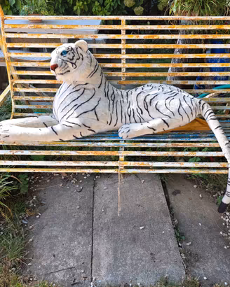 Peluche gigante tigre bianca