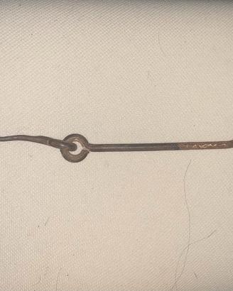 Antico gancio fermaporta in ferro battuto fine 800