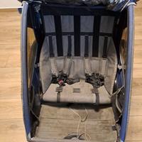 Rimorchio bici per 2 bambini