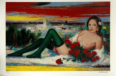 Serigrafia materica di Ezio Farinelli.