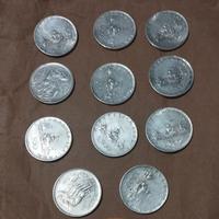 11 monete argento Caravelle 500 lire