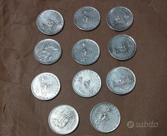 11 monete argento Caravelle 500 lire