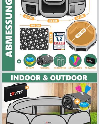 Recinto per cuccioli richiudibile.