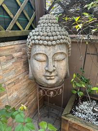 arredamento testa buddha in resina