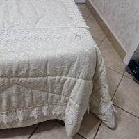 coperta matrimoniale  pizzo e merletto macrame 