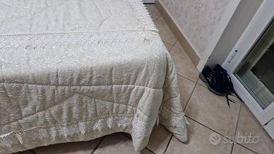 coperta matrimoniale  pizzo e merletto macrame 