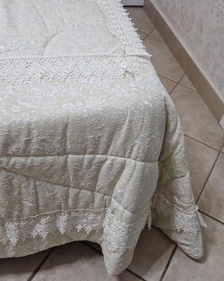 coperta matrimoniale  pizzo e merletto macrame 