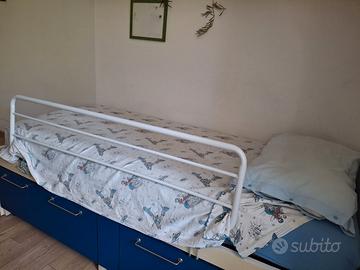 Doppia sbarra di sicurezza per letto