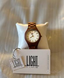 Orologio da polso uomo light time wood watch
